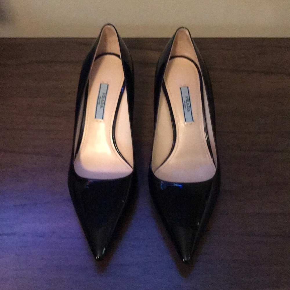 Prada Patent Leather Pointed Toe Pumps